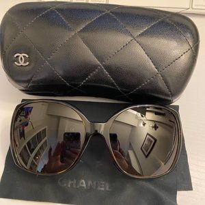 Chanel Dark Brown Tortoise CC sunglasses
